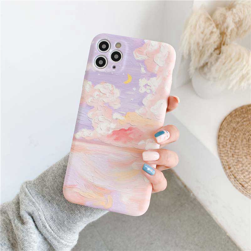 楽天市場 メール便送料無料 油絵 描いたよう 綺麗 小さな月 かわいい ファンタジー 夜景モチーフ スマホケース Iphone7 Iphone8 Iphone7plus Iphone8plus Iphonex Xs Iphonexr Iphonexsmax Iphone11 11pro 11promax Iphonese Ci Select