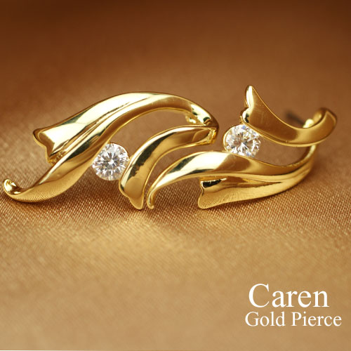 ピアス レディース カレン ゴールドピアス 金属アレルギー 対応 ジルコニア 【ゴールド Gold】【ジュエリー jewelry】【ピアス レディース】 母の日 プレゼント 誕生日プレゼント 女友達 ギフト 結婚記念日【優】 【P】
