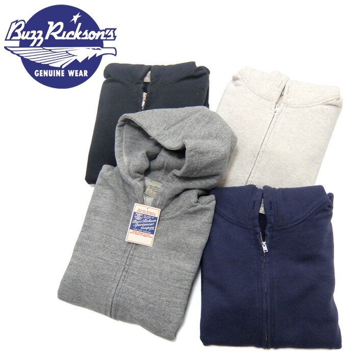 バズリクソンズ BuzzRickson\u0027s [BR65623]フルジップ 汗水 パーカー Full Zip Hooded Parka