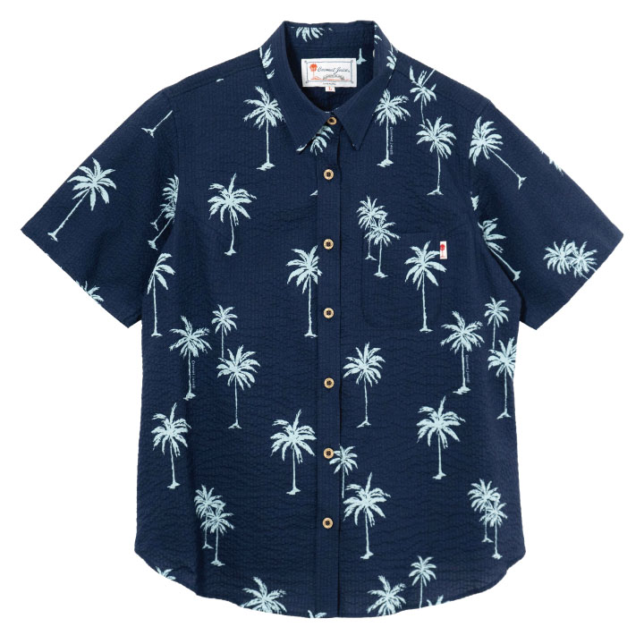 かりゆしウェア レディースレギュラーシャツ（029）全3色 半袖 NAVY BLUE/JL0102936｜沖縄アロハシャツファクトリー