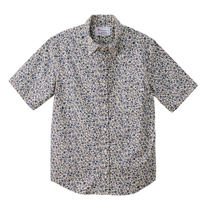 かりゆし御召しもの メンズボタンダウンシャツ（040）全4色 半袖 BEIGE/JM0204037