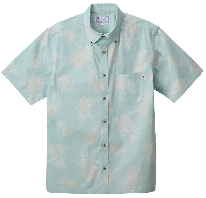 かりゆしお召しもの メンズボタンダウンシャツ 全4色 半袖 LIGHT BLUE/JM0204338LBL