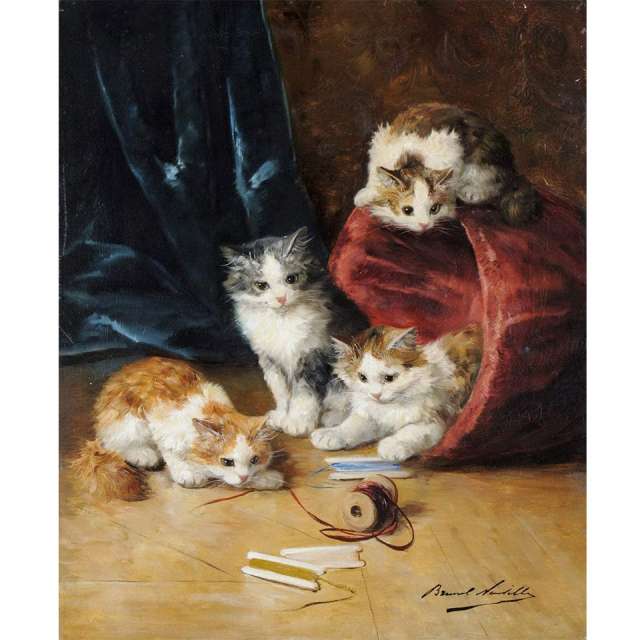 アルフレッド 裁縫箱 タテ ジクレー 複製画 版画 額入り 額外寸47 5 39 5cm 絵画 洋画 アート紙 動物画 ねこ ネコ フランスの画家 Cat Artist 飾りやすいサイズ Sermus Es
