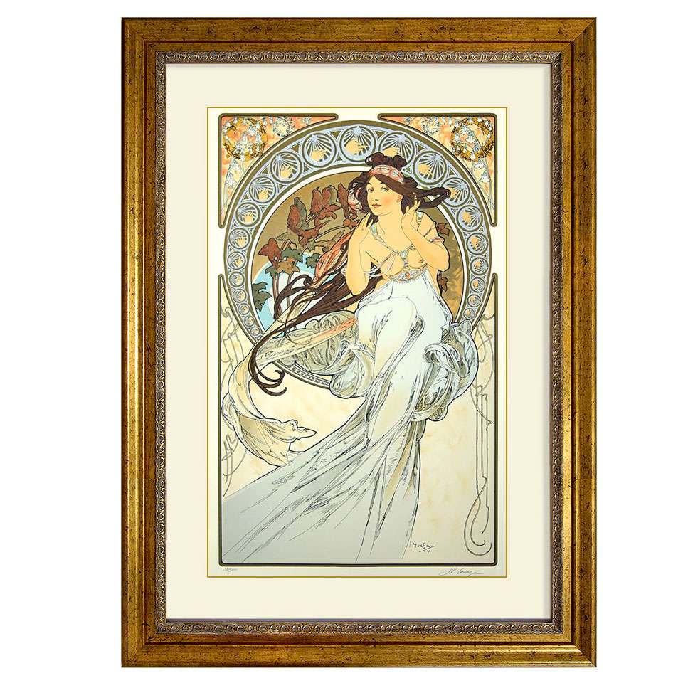 最終決算 ミュシャ 黄道十二宮 F8号 高精彩工芸画 世界の名画 Sak G4 Bm4 F8 星座 女神 女性画 人物画 額付き 新絹本 新品 絵画 その他 Labelians Fr