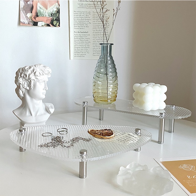 楽天市場】ガラスプレート アクセサリー プレート ディスプレイ 卓上