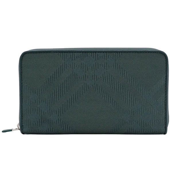 【未使用級】BURBERRY 近年　Zip Wallet シャドウチェック　黒 BURBERRY London Check Leather Zip Wallet Black