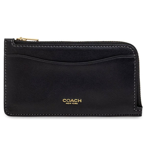 コーチ　コインケース　小銭入れ　カードケース　財布　ラウンドジップ　ブラック ブラック 【公式】COACH – コーチ コインケース/小銭入れ レディース