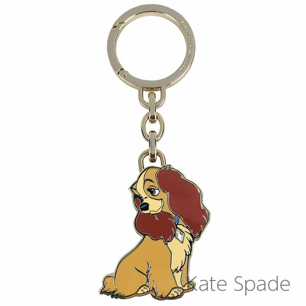 ケイトスペード kate spade キーホルダー レディース キーリング バッグチャーム ディズニー わんわん物語 レディ Disney コラボ商品 【送料無料（ネコポス メール便）】 ブランド ケイトスペード正規品販売店 直営アウトレット店より直輸入