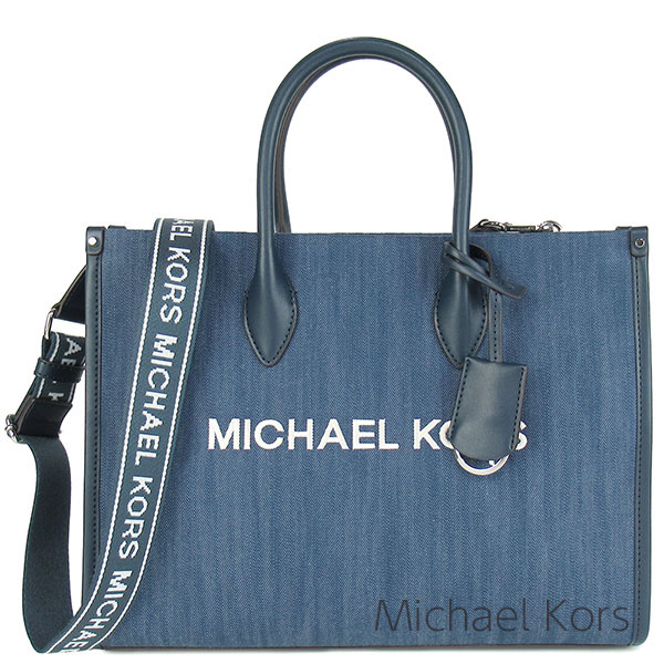 マイケル マイケルコース MICHAEL Michael Kors バッグ レディース トートバッグ トート 2Way デニム キャンバス 肩掛け・斜めがけ可能 チャーム付き かばん 鞄 【送料無料】 ブランド マイケルコース正規品販売店 直営アウトレット店より直輸入｜ブランドバッグ専門店COCO STYLE
