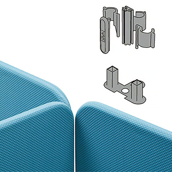 【法人様限定】NEW 3方向連結パーツ FL-3WP | 事務デスク パソコンデスク 机 デスク オフィス家具 ミーティングテーブル #02 パーテーション 透明