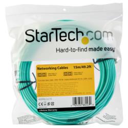 正規店 StarTech.com 光ファイバーケーブル 15m OM4準拠 50 125 LC-LC