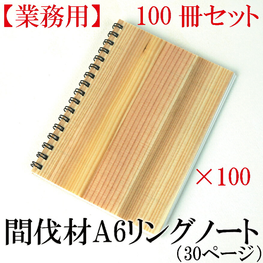 楽天市場】樹の表紙のノート【杉 間伐材のリングノート A6 10冊セット