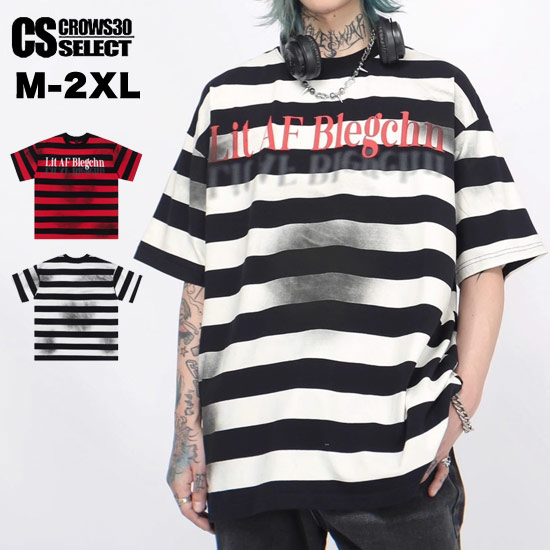 Tシャツ メンズ ボーダー モード系 Tシャツ メンズ V系 カットソー メンズ ビッグTシャツ メンズ 大きいサイズ Tシャツ メンズ バンド Tシャツ Y2K ファッション 送料無料 2024 夏 春 新作 ホスト V系 ヴィジュアル系 ファッション 個性的 衣装 韓国 ファッション 7,440円