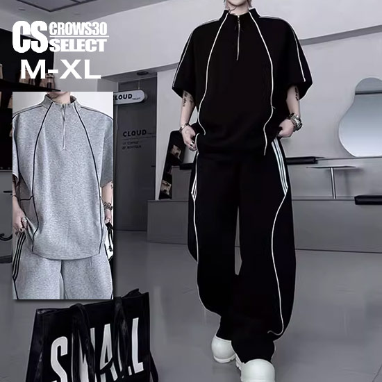 楽天市場】V系 セットアップ メンズ 上下セット メンズ ジッパー