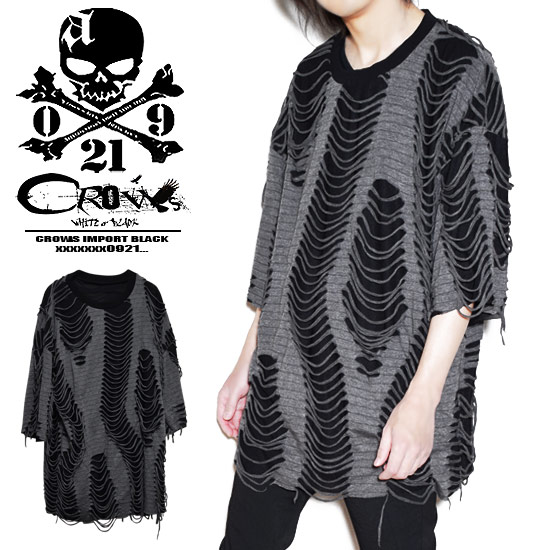 Tシャツ メンズ モード系 Tシャツ メンズ V系 メンズ Tシャツ メンズ ロング丈 Tシャツ メンズ ダメージ加工 バイカラーカットソー 大きいサイズ 送料無料 2022 夏 春 新作 ホスト V系 ヴィジュアル系 ファッション 個性的 衣装 韓国 alcw
