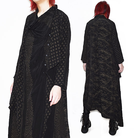 治 メンズ モダリティー仕組み メンズ ロングtyシャツ レディース ワンピース ドレープカットソー ジオメトリー学識気質 ロード 長袖 Tシャツ 輸入物 トップス 貨物輸送無料 21 春期 秋節 冬期 新作 主人役 V系 ヴィジュアル系 流行り物 フロック お兄ぢゃ系 Allegro