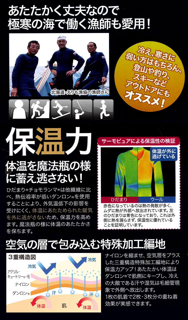 ❤️超温か 新品 正規品 ひだまり チョモランマ アーバン ＬＬ タイツ+