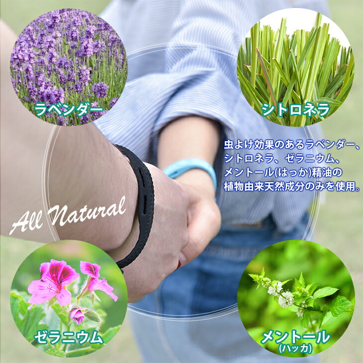 楽天市場 キャンペーンエントリーでポイント5倍 蚊よけ モスキートバンド ２本組 蚊除け グッズ アウトドア キャンプ 交換式 詰め替え式 キュリアストレーディング