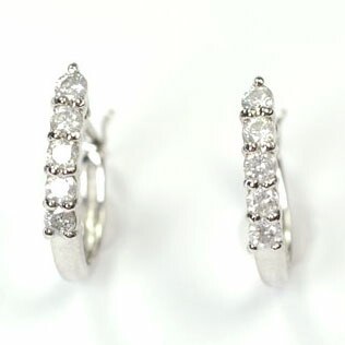 プラチナ ダイヤモンド ピアス エタニティー プラチナ・ダイヤ0.2ct エタニティーピアス