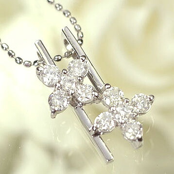 プラチナ ダイヤモンド ネックレス プラチナ・ダイヤモンド0.5ct アニバーサリー10ペンダント(ネックレス)【結婚10周年記念】【スウィート10石ダイヤモンド】|キュートジュエリー