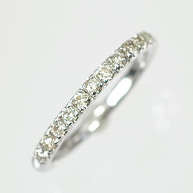 ダイヤモンド ピンキーリング K10WG・ダイヤモンド0.15ct　ピンキーリング（指輪） ダイヤモンド指輪