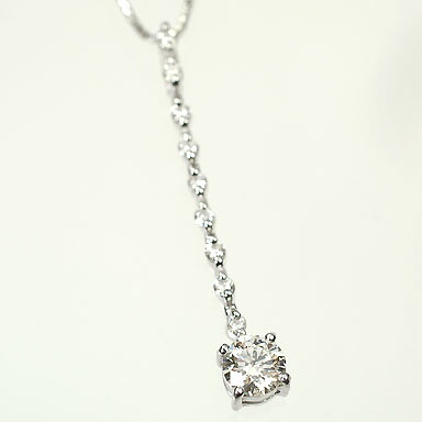 プラチナ ダイヤモンド ネックレス スウィートテン プラチナ・ダイヤ0.68ct（Hカラー・SI・GOOD・鑑定書付・0.5ct＋0.18ct）　アニバーサリー10ペンダント（ネックレス）【結婚１０周年記念】【スウィート１０石ダイヤモンド】｜キュートジュエリー 180,400円
