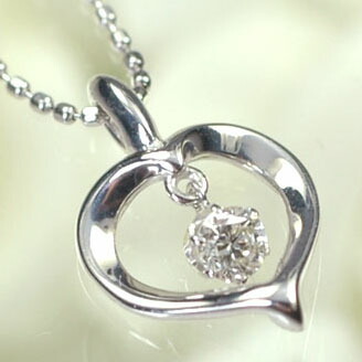 楽天市場】Dazzlingheart DI-2 K18WG ハートダイヤモンドネックレス