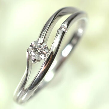 天然 ピンクダイヤモンド リング K18WG・ダイヤ0.1ct＆ピンクダイヤ0.01ct（鑑別書カード付）　リング ダイヤモンド指輪｜キュートジュエリー 65,340円