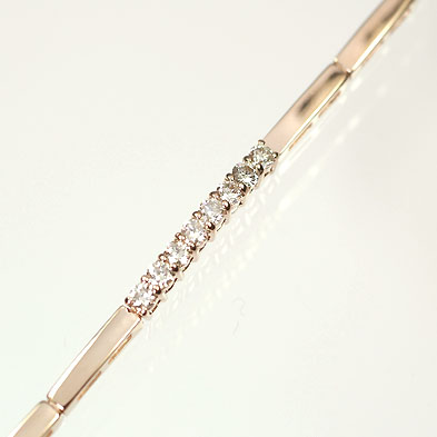 【楽天市場】ダイヤモンド ブレスレット ピンクゴールド K18PG・ダイヤ0.2ct 8ダイヤブレスレット：キュートジュエリー
