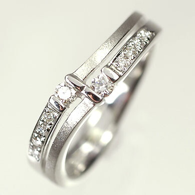 ダイヤモンド リング K18WG・ダイヤモンド0.15ct　アニバーサリー10リング（指輪）【結婚１０周年記念】【スウィート１０石ダイヤモンド】ダイヤモンド指輪｜キュートジュエリー