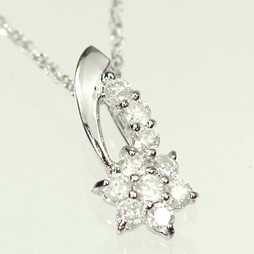 ダイヤモンド ネックレス スウィートテン K10WG・ダイヤ0.3ct　アニバーサリー10ペンダント(ネックレス)【結婚１０周年記念】【スウィート１０石ダイヤモンド】