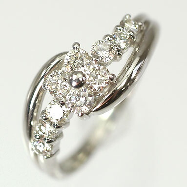 プラチナ ダイヤモンド リング プラチナ・ダイヤ0.5ct（鑑別書カード付）　アニバーサリー10リング（指輪）【結婚１０周年記念】【スウィート１０石ダイヤモンド】ダイヤモンド指輪｜キュートジュエリー