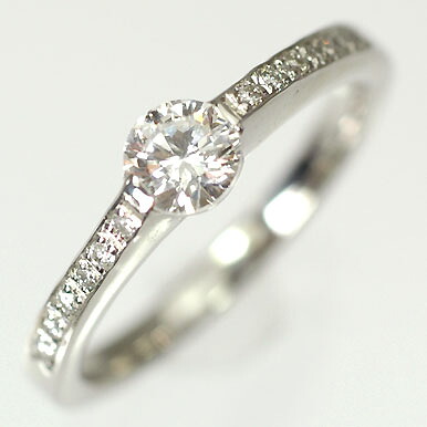 婚約指輪 プラチナ・ダイヤモンド0.3ct(F・VS・3EX・H&C・中央宝石研究所の鑑定書付) エンゲージリング(婚約指輪) 【プロポーズリング】|キュートジュエリー