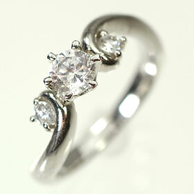 婚約指輪 プラチナ・ダイヤモンド0.3ct(F・VS・3EX・H&C・鑑定書付) エンゲージリング(婚約指輪) プロポーズリング|キュートジュエリー
