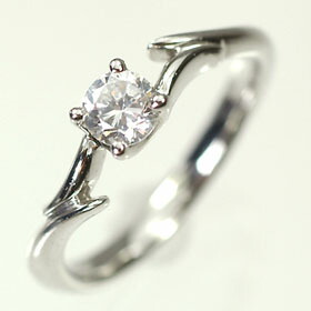 婚約指輪 プラチナ・ダイヤモンド0.3ct（F・VS・3EX・H&C・中央宝石鑑定書付） エンゲージリング（婚約指輪） プロポーズリング｜キュートジュエリー