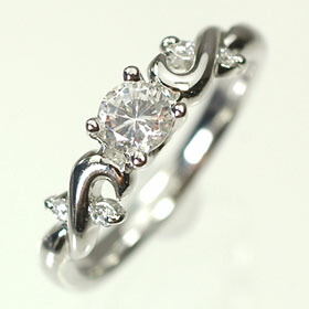 婚約指輪 プラチナ・ダイヤモンド0.3ct（F・VS・3EX・H&C・中央宝石鑑定書付） エンゲージリング（婚約指輪） プロポーズリング｜キュートジュエリー