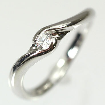 婚約指輪 プラチナ・ダイヤモンド0.1ct(H・SI・GOOD・鑑定書付) エンゲージリング(婚約指輪) プロポーズリング|キュートジュエリー