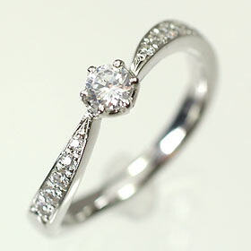 婚約指輪 プラチナ・ダイヤモンド0.2ct(F・VVS・3EX・H&C・中央宝石鑑定書付) エンゲージリング(婚約指輪) プロポーズリング|キュートジュエリー