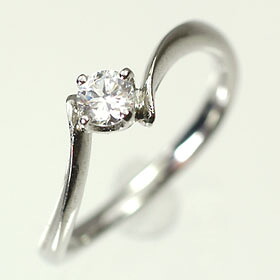 婚約指輪 プラチナ・ダイヤモンド0.2ct(F・VVS・3EX・H&C・中央宝石鑑定書付) エンゲージリング(婚約指輪) プロポーズリング|キュートジュエリー
