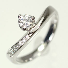 婚約指輪 プラチナ・ダイヤモンド0.2ct（H・SI・GOOD・鑑定書付） エンゲージリング（婚約指輪） プロポーズリング｜キュートジュエリー