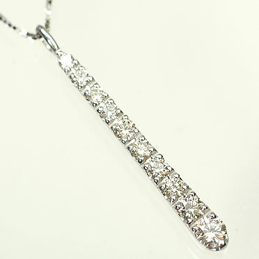 ダイヤモンド ネックレス スウィートテンK18WG・ダイヤ0.5ct アニバーサリー10ペンダント(ネックレス)【結婚10周年記念】【スウィート10石ダイヤモンド】|キュートジュエリー