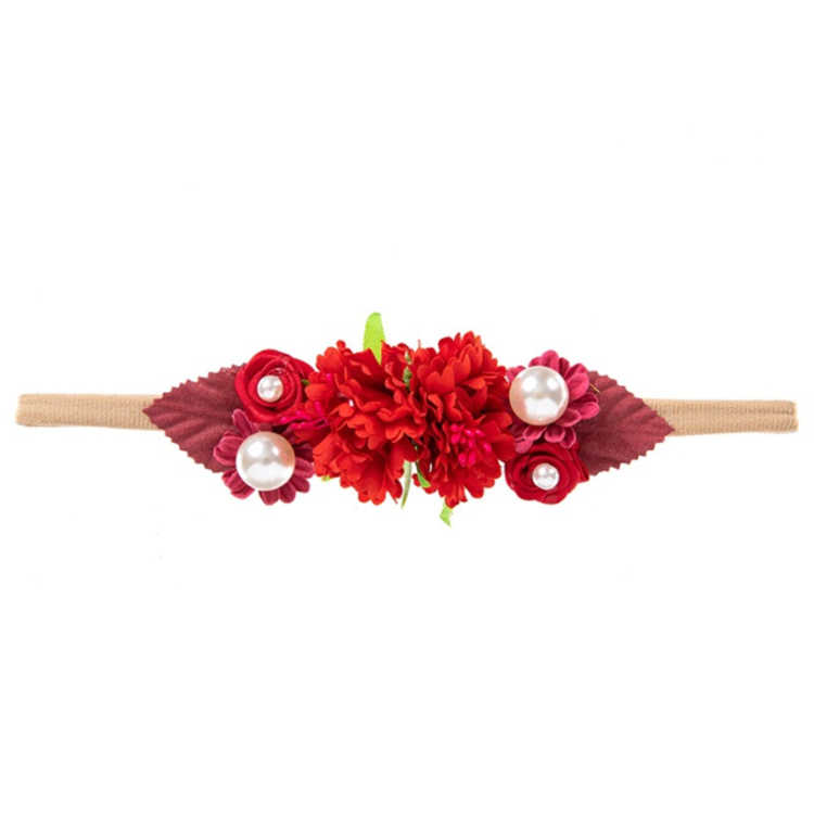 市場 髪飾り 和風 ヘアバンド ベビー 送料無料 写真撮影 ヘッドドレス フラワー パール セレモニー