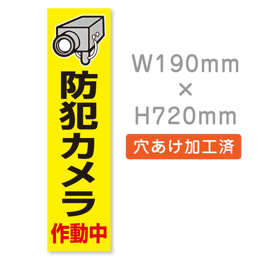 楽天市場】【送料無料】プレート看板「防犯カメラ作動中」 管理看板
