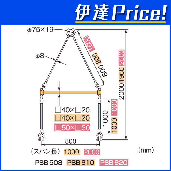 スペシャルオファ スーパーツール SUPERTOOL 2点吊用天秤 PSB620 ad