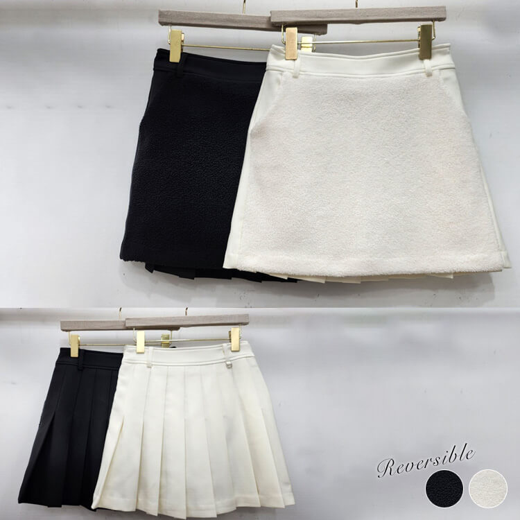 ☆PXG GOLF☆韓国限定　コラボ　春/秋用　プリーツスカート PXG 新作 プリーツスカート レディース ゴルフウェア ホワイト