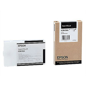 【純正品・新品】エプソン ICBK36A 　プリンター【PX-6500/PX-6550】用インクカートリッジ フォトブラック 110ml