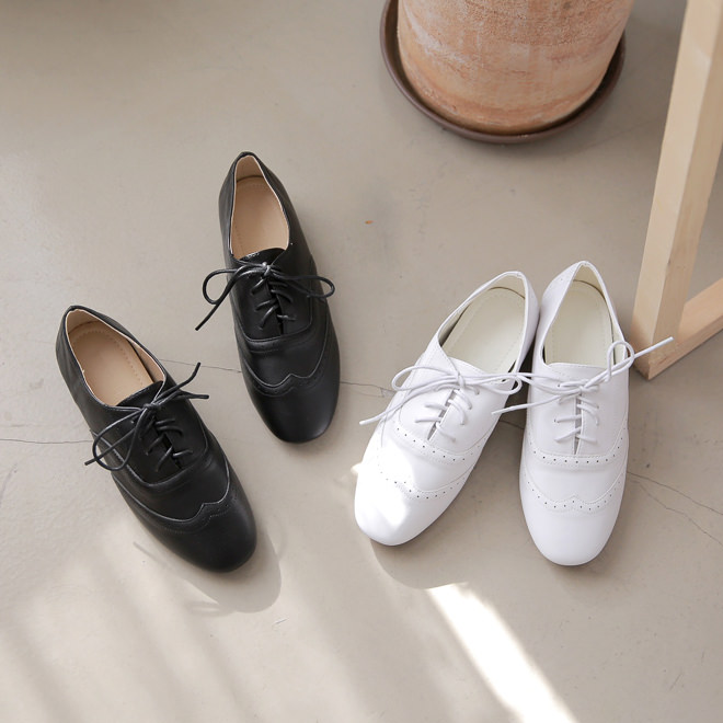 楽天市場 オックスフォードシューズ レディース おじ靴 ウイングチップ レースアップ 黒 ブラック ホワイト 白 ローファー Deciliter