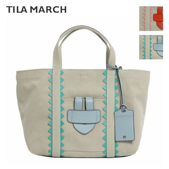 楽天市場 ティラマーチ Tila March バッグ Mサイズ トートバッグ キャンバス 厚手 ブランド レディース 布 軽量 旅行 大容量 マザーズ バッグ 牛革 送料無料 セレクトショップ デルコ