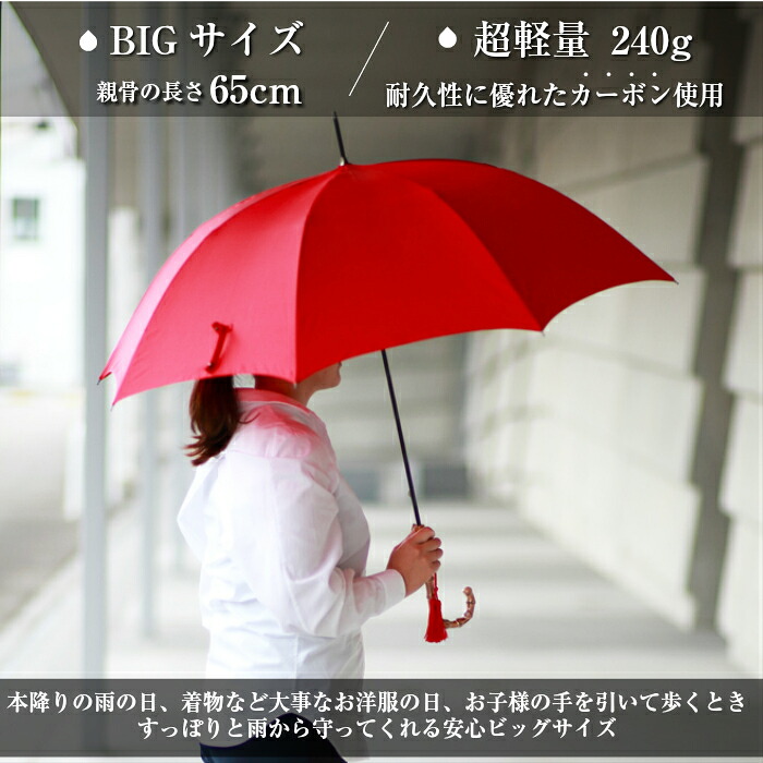 楽天市場 ワカオ Wakao 傘 ランキング１位 大判 65cm レディース 超軽量 カーボン製 スリム 雨傘 長傘 軽量 スタイリッシュ 天然木 バンブーハンドル 日本製 撥水加工 防水 高級 富士絹 老舗 ギフト カラー カラフル 贈り物 母の日 プレゼント 傘 セレクトショップ デルコ