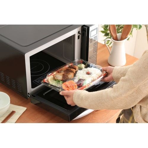 アイリスオーヤマIRISOHYAMA電子レンジ18LフラットテーブルミラーガラスMO-FM1804-B
